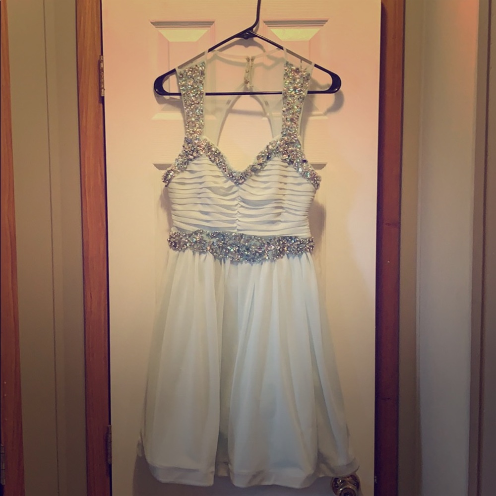 Mint green homecoming dress